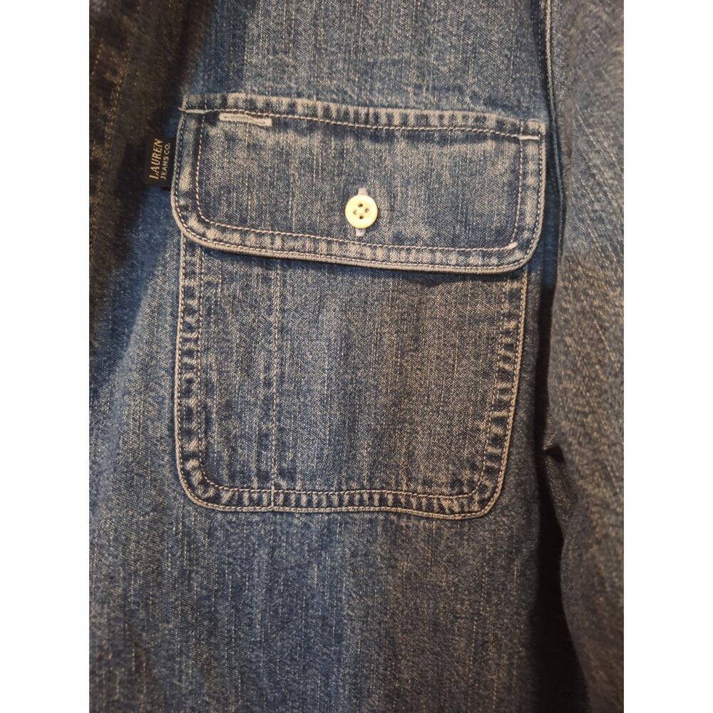 VTG Lauren Jeans Co Ralph Lauren Denim Button Down Shirt L NWT - Picture 4 of 16